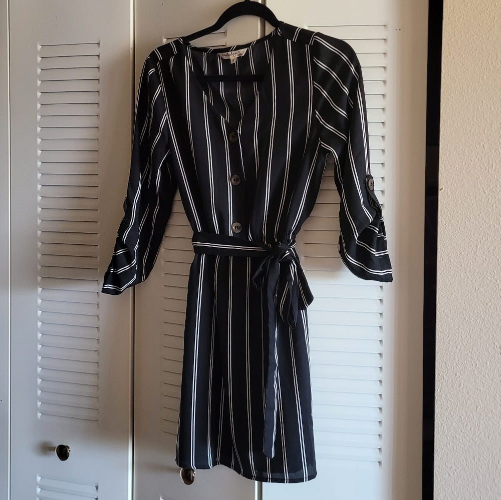 Classic Black and White Dress